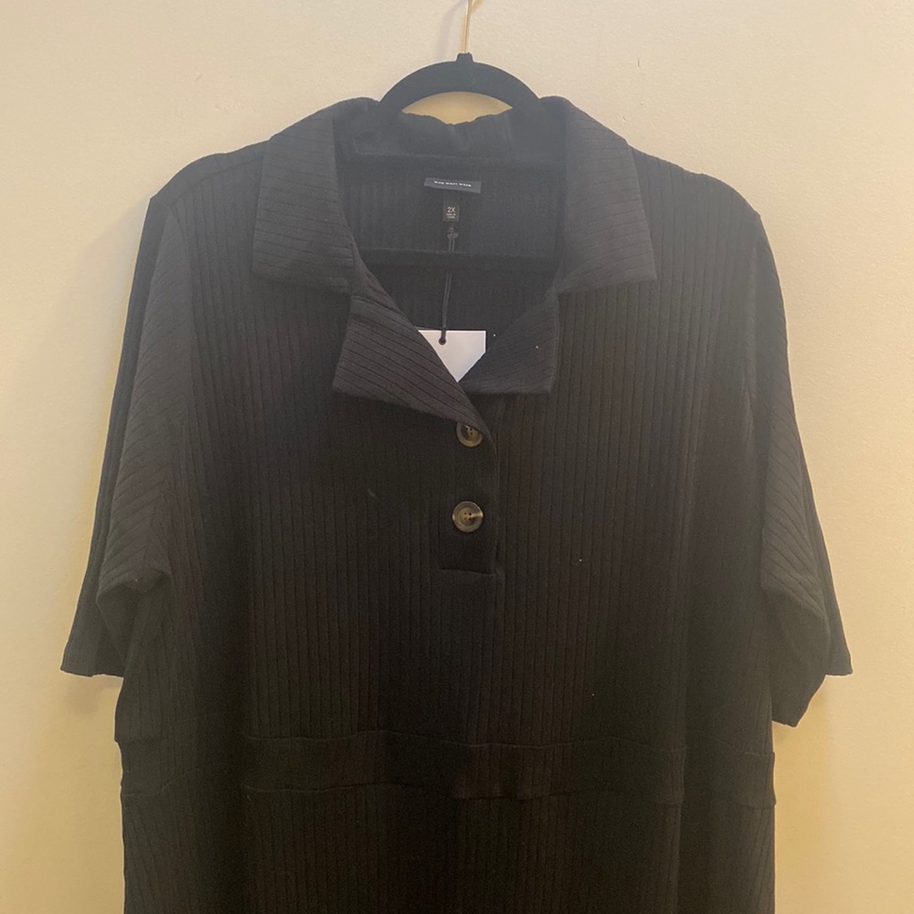 Shirt dress with collar